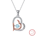 wholesale S925 Sterling Silver Natural Stone Turquoise Pendant Necklace for Women, Versatile High-End Minimalist Niche Jewelry-0-78