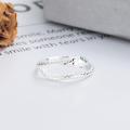wholesale S925 Silver Cloud Tide Pavilion Fashion Korean Japanese Cold Style Spirit Snake Personality Internet Famous Creative Light Luxury Versatile Openable Ring-0-1