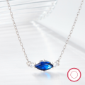 wholesale S925 Silver Necklace, Small and Exquisite High-end Sense Chain, Versatile Colored Zircon Pendant Necklace for Women, Cross-border Hot-selling Wholesale Accessories-0-8