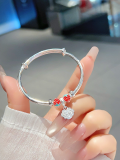 wholesale 999 Sterling Silver Bracelet for Big Kids, Girl Student's Birthday Gift with Design Sense-0-34