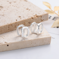 wholesale S925 Sterling Silver Double-sided Hollow-out Square Ear Clasps, Simple and Stylish, Versatile for Commuting, Exquisite and Elegant Earrings for Women-0-1