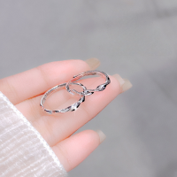 wholesale S925 Sterling Silver Möbius Couple Rings, a pair for him and her, with a sense of understated luxury, perfect for Valentine's Day gifts-Mobius Couple Ring/approx. 3.28g&gt;PR003713