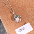 wholesale 925 Sterling Silver Four Leaf Clover Pearl Necklace Women's National Trend New Chinese Style Lucky Clover Collarbone Chain Ins Pendant Oriental Style-0-4