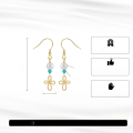 wholesale 925 Sterling Silver Earrings with Turquoise and Pearl Design, Tassel Elegant Jewelry for Cross-Border Wholesale-0-1