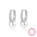 wholesale S925 Sterling Silver Ear Clasps, Cross-Border Hot-Pick Shell Pearls Ear Hoops, French Retro High-End Sense Jewelry-0-4