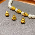 wholesale Gold-plated S925 Silver Hollow Gourd Spacer Beads for DIY Bracelet and Necklace Stringing, Positioning Beads-0-6
