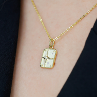 wholesale 925 Silver Summer Korean Version Ins Minimalist Geometric Zircon Necklace Wholesale Versatile High-end Elegant Necklace Jewelry for Women-14K gold 925 silver