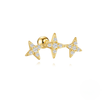 wholesale S925 Sterling Silver Geometric，。-Single gold #6