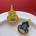 wholesale Metal material placed at the beginning: Gold-plated 925 ancient silver enameled, Chinese zodiac birth year eight guardians pendant, twelve charms, DIY accessories-0-9