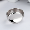 wholesale S925 Sterling Silver Irregular European Minimalist Wide Band Open Ring Ins Niche Design Statement Ring-0-2