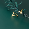 wholesale S925 Sterling Silver Small Fresh Tender Leaf Bud Ear Studs, Girly Forest Style Sweet and Versatile Earrings G9109-0-1