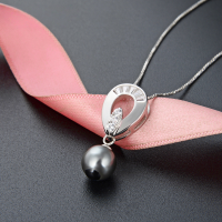 wholesale S925 Silver Small Fresh Popular Zircon Pendant, Korean and Japanese Style Pearl Collarbone Chain, Shell Pearl Teardrop Necklace for Women-Single Pendant - Without Chain>925 Silver