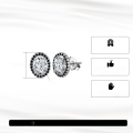 wholesale 925 Silver New Style Oval-Cut Flash Zircon Stud Earrings for Women, Versatile High-End Fashion Jewelry Wholesale-0-1