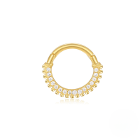 wholesale S925 Sterling Silver Geometric Zircon Cartilage Ear Cuff-Single gold #5