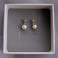 wholesale S925 Sterling Silver Sweet Small Pearl Stud Earrings, Petite Japanese-style Minimalist Short Ear Accessories Trendy G7050-0-2