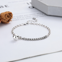 wholesale S925 Sterling Silver Korean Style Chain Simple and Minimalist Design Fashionable and Elegant Bead Trendy Bracelet-YS261/about 3.5g