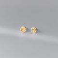 wholesale S925 Sterling Silver Student Small Resin Smiley Ear Studs Exquisite Ins Style Women's Ear Jewelry M03297-0-7
