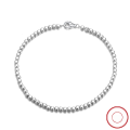 wholesale S925 Sterling Silver 25mm Cubic Bead Bracelet, Minimalist Stylish Trendy Versatile Manufacturer-0-1