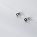 wholesale S925 silver Thai silver forest-style small daisy threaded ear studs vintage distressed petite earrings for women G7944-0-0