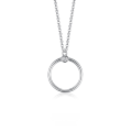 wholesale Metal 925 Sterling Silver Geometric Circle Ins Style Minimalist High-End Pendant Necklace for Women Wholesale-0-0