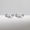 wholesale S925 Sterling Silver Maker Match Couple Rings, Open-Ended Minimalist Love Without Borders Niche Valentine's Day Gift-0-0