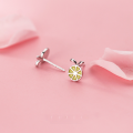 wholesale S925 silver nalan lemon earrings for women, Korean style cute summer fruit ear accessories G4486-0-3