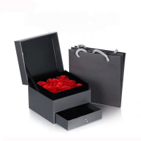 wholesale Metal material Maker 520 Valentine's Day DIY accessories gift rose creative jewelry gift box packaging preserved flower girlfriend gift-6 roses gift box + bag; 9 roses gift box + bag; drawer box