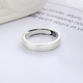 wholesale S925 Sterling Silver Retro Matte Polished Process Six-Character Mantra Thin Ring Adjustable Open Ring-0-1