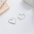 wholesale S925 Silver Fashion Japanese Korean Ins Minimalist Style Karakusa Pattern Heart Trendy Light Luxury Elegant Earrings Ear Clips-0-2