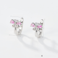 wholesale S925 silver cross-border hot-selling butterfly ear studs with zirconia inlay, small design, children's Halloween gift-0-8