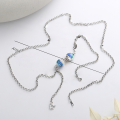 wholesale S925 sterling silver creative enamel resin double fish chubby fish beaded necklace retro ethnic style pendant-0-2