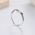 wholesale S925 Silver Retro Antique Style Niche Trend Versatile Coin Open Ring with "Duo Cai Duo Yi" and "Fu Yu" Patterns-0-0