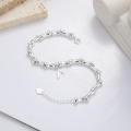 wholesale S925 Silver Cloud Pavilion Fashionable and Unique Chinese Style Bamboo Leaf Fresh and Trendy Ins Design Bracelet for Women-0-2