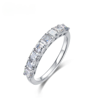 wholesale PT950 Cross-Border Supply Fashion Minimalist Lab-Grown Diamond Ring Closed Band Ready-to-Ship Wholesale-Cultured Diamond HK14#