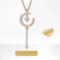 wholesale 18K Gold Plated Magic Wand Necklace with Lab-Grown Diamonds, a Gift for Girls-0-0