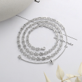 wholesale S925 Sterling Silver Creative Small Loop Interlocking Fringe Necklace, Trendy Streetwear European-American Style Collarbone Chain-0-2