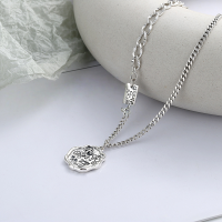 wholesale S925 Sterling Silver Graffiti Style Irregular Cross Pendant Necklace for Men and Women by Yunchaoxuan-YL285/approx. 13.6g 925 silver