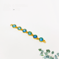 wholesale S925 silver gold-plated natural topaz bracelet half-chain accessories DIY handmade spacer beads unfinished necklace charms-0-4