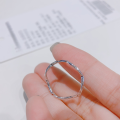 wholesale Silver minimalist wave plain ring for women, versatile small design with a-0-1