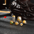 wholesale Metal S925 Silver Ancient Gold Thai Silver Antique DIY Accessories Tiger Tooth Dzi Bead Old Barrel Bead Spacer Beads Loose Beads Bracelet Ornaments-0-0