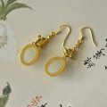 wholesale Sterling Silver with Certificate, Floral New Chinese Retro Style Jade Earrings, Minority Ethnic Style Hetian Jasper Ear Accessories Ear Drops-0-3