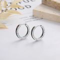 wholesale S925 Sterling Silver Creative Style Seven-Color Accessory with Zircon Inlaid Ear Clasp, Korean Version Elegant and Light Luxury Wind Jewelry Earrings-0-1