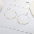 wholesale S925 Sterling Silver Korean Style Geometric Cartoon Hello Kitty Cat Bracelet for Women, Versatile Best Friend Gift-0-0