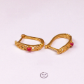 wholesale Metal S925 gold-plated finished semi-finished ear studs hoop bow snake earrings DIY accessories new products-0-7