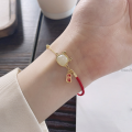 wholesale S925 Sterling Silver Chaocheng New Cute Dragon Red String Attract Wealth and Fortune Hetian Jade Bracelet Retro Chinese Style Hand Accessory-0-3