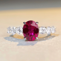 wholesale S925 Sterling Silver, High-Carbon Diamond Zirconia Full-Drill Ring for Women by Jiumei Jewelry TikTok Cross-Border Live Stream-Pink-CBJZ070 No. 8