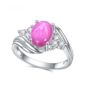 wholesale S925 sterling silver ring with six-ray star ruby and sapphire, featuring a luxurious and high-end European and American design-0-4