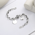 wholesale S925 silver retro distressed love smiley face multi-accessory trendy bold bracelet-0-2