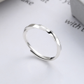 wholesale S925 Sterling Silver Vintage Minimalist Möbius Twist Ring with Small Niche Design and Adjustable Open Band-0-0