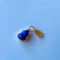 wholesale S925 gold-plated silver with inlaid natural lapis lazuli pendant, DIY bracelet necklace accessory, gourd lock astronaut-0-6